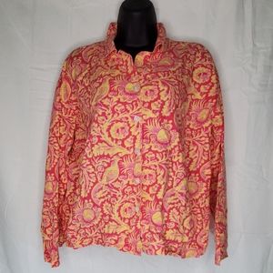 Needham Lane Long Sleeve Button Down Top Med